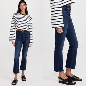 NWOT MOTHER The Hustler High Waist Ankle Fray Jean in Home Movies Size 26